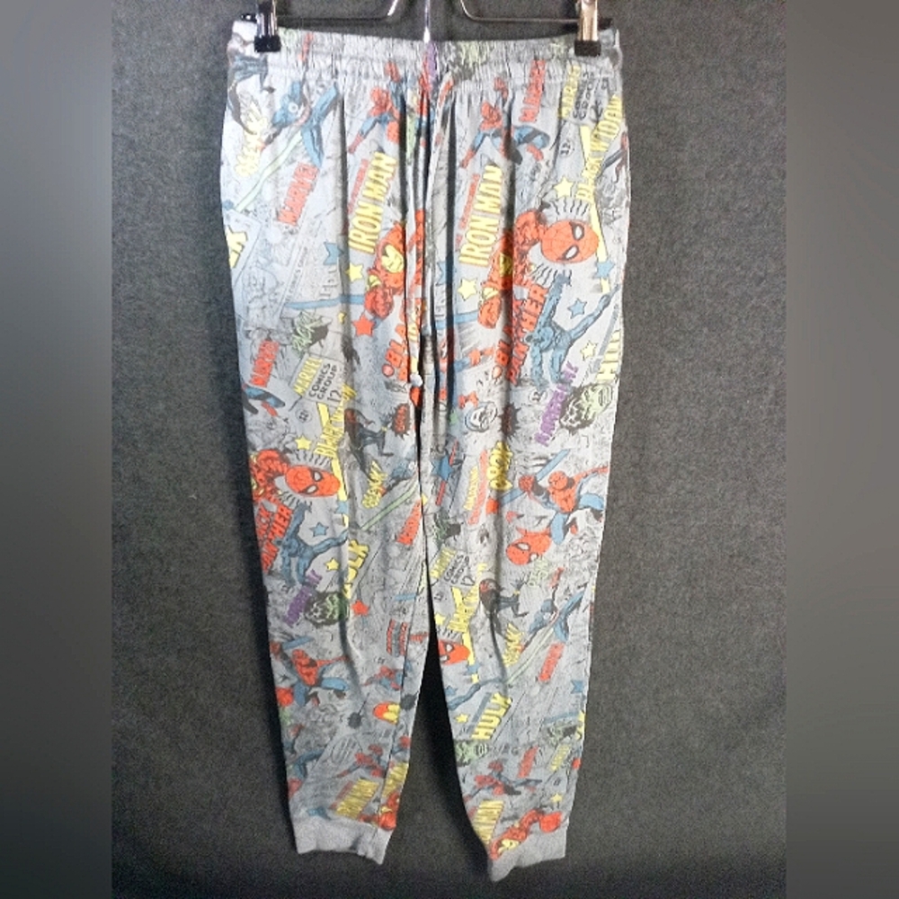 Men's Comic Book Printed Pajama Pants - Gray